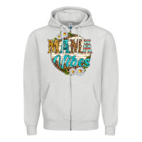 Dove Grey mama vibes with daisies Zipper Hoodie - texasbilliewilder