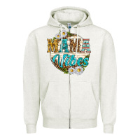 Oatmeal Heather mama vibes with daisies Zipper Hoodie - texasbilliewilder