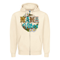 Sandshell mama vibes with daisies Zipper Hoodie - texasbilliewilder