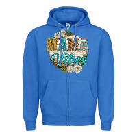 True Royal mama vibes with daisies Zipper Hoodie - texasbilliewilder