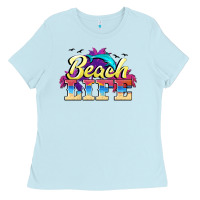 Baby Blue beach life Ladies Tee - BarkalooDesign