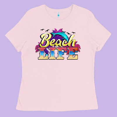 Beach Life Ladies Tee Designed By Barkaloodesign