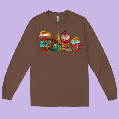 Long Sleeve Tee cowboy coffee cups