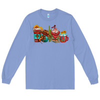 Colony Blue cowboy coffee cups Long Sleeve Tee - texasbilliewilder
