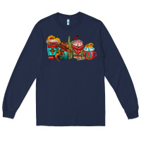 Navy cowboy coffee cups Long Sleeve Tee - texasbilliewilder
