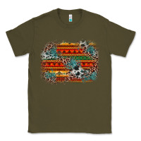 Army Green leopard aztec background Classic Tee - Zillion Design Studio