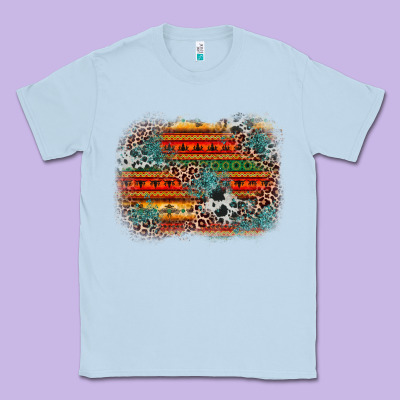 Leopard Aztec Background Classic Tee Designed By Zillion Design Studio