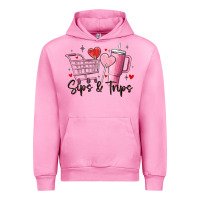 Fuchsia Pink sips & trips target inspired stanley Urban Hoodie - MaliasSmallBusiness
