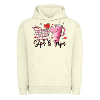 Pigment Pistachio sips & trips target inspired stanley Urban Hoodie - MaliasSmallBusiness