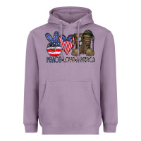 Lavender peace love america Heavyweight Hoodie - CowhideDigitalArt