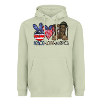 Matcha peace love america Heavyweight Hoodie - CowhideDigitalArt