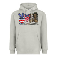 Moon Dust peace love america Heavyweight Hoodie - CowhideDigitalArt