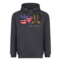 Smoke peace love america Heavyweight Hoodie - CowhideDigitalArt