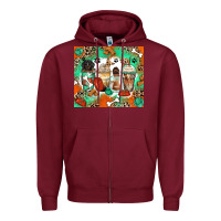 Dog Coffee Cups Zipper Hoodie | Teevron