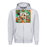 Heather Grey dog coffee cups Zipper Hoodie - Zillion Design Studio