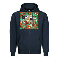 Navy dog coffee cups Zipper Hoodie - Zillion Design Studio