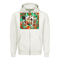 Oatmeal Heather dog coffee cups Zipper Hoodie - Zillion Design Studio