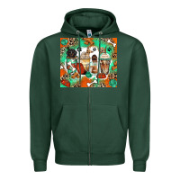 Sports Green dog coffee cups Zipper Hoodie - Zillion Design Studio