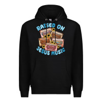 Black raised on jesus music Premium Hoodie - MaliasSmallBusiness