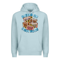 Blue Mist raised on jesus music Premium Hoodie - MaliasSmallBusiness