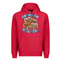 Cardinal raised on jesus music Premium Hoodie - MaliasSmallBusiness