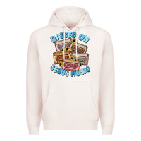 Pale Pink raised on jesus music Premium Hoodie - MaliasSmallBusiness