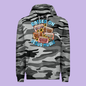 Raised On Jesus Music Premium Hoodie Designed By Maliassmallbusiness