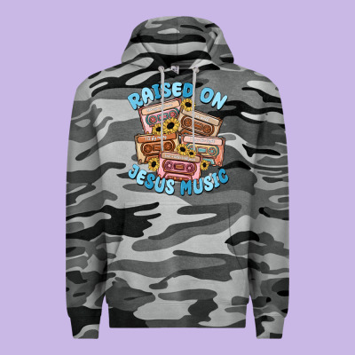 Raised On Jesus Music Premium Hoodie Designed By Maliassmallbusiness