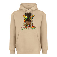 Mushroom juneteenth black woman messy bun Heavyweight Hoodie - HRA Design Shop