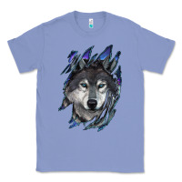 Colony Blue wolf scratch mark Classic Tee - RanaPortraitStore