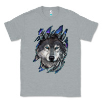 Heather Grey wolf scratch mark Classic Tee - RanaPortraitStore