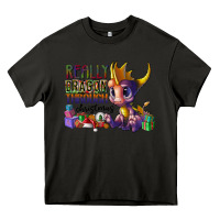 Asphalt real dragon through christmas Heavy Core Tee - CowhideDigitalArt