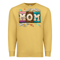 Antique Gold daisy mom Premium Sweatshirt - AdoDesignShop