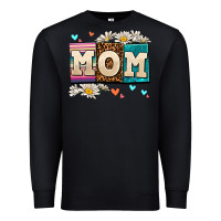 Black daisy mom Premium Sweatshirt - AdoDesignShop