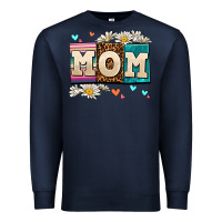 Navy daisy mom Premium Sweatshirt - AdoDesignShop