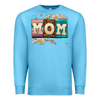 Ocean Blue daisy mom Premium Sweatshirt - AdoDesignShop