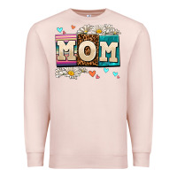 Pale Pink daisy mom Premium Sweatshirt - AdoDesignShop