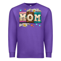 Purple daisy mom Premium Sweatshirt - AdoDesignShop