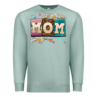Seafoam daisy mom Premium Sweatshirt - AdoDesignShop