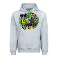 Heather Grey one lucky mama Urban Hoodie - MaliasSmallBusiness