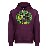Mauve Wine one lucky mama Urban Hoodie - MaliasSmallBusiness