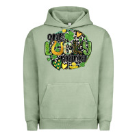 Pigment Oil Green one lucky mama Urban Hoodie - MaliasSmallBusiness