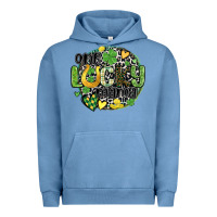 Pigment Pebble Blue one lucky mama Urban Hoodie - MaliasSmallBusiness