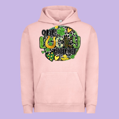 One Lucky Mama Urban Hoodie Designed By Maliassmallbusiness