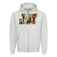 Dove Grey joy holy family Zipper Hoodie - RanaPortraitStore