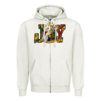 Oatmeal Heather joy holy family Zipper Hoodie - RanaPortraitStore