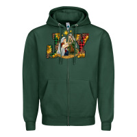 Sports Green joy holy family Zipper Hoodie - RanaPortraitStore