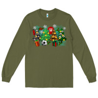 Army Green christmas trees with tennis Long Sleeve Tee - Zillion Design Studio