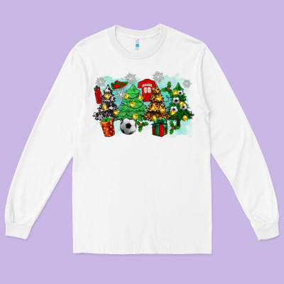 Long Sleeve Tee christmas trees with tennis