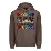 Coffee be careful who you hate Premium Hoodie - MaliasSmallBusiness